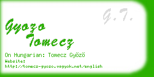 gyozo tomecz business card