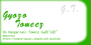 gyozo tomecz business card